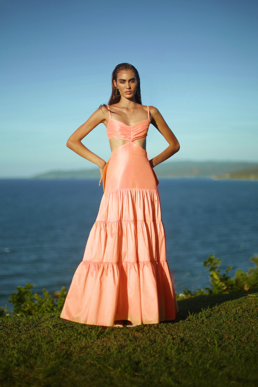 La Julieta Dress In Hot Peach 12 / Hot Peach