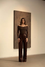 ARGENTO BODYSUIT IN MAROON