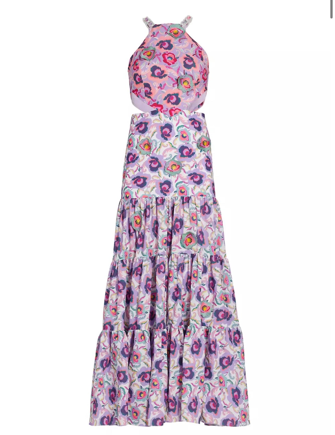 LA PLAGE DRESS IN PARAISO PINK AND PARAISO WHITE - No Pise La Grama Web