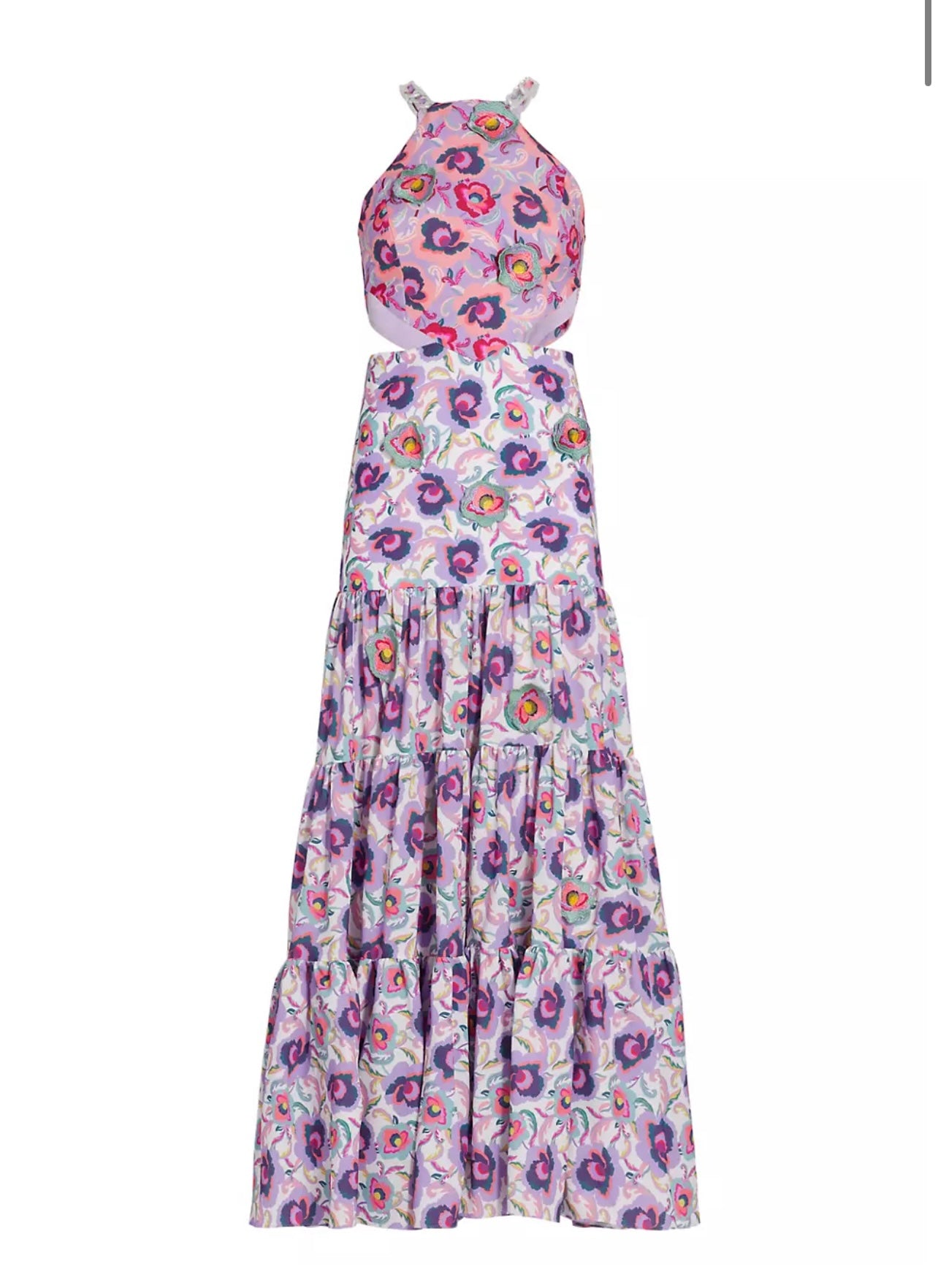 LA PLAGE DRESS IN PARAISO PINK AND PARAISO WHITE - No Pise La Grama Web