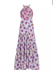 LA PLAGE DRESS IN PARAISO PINK AND PARAISO WHITE - No Pise La Grama Web