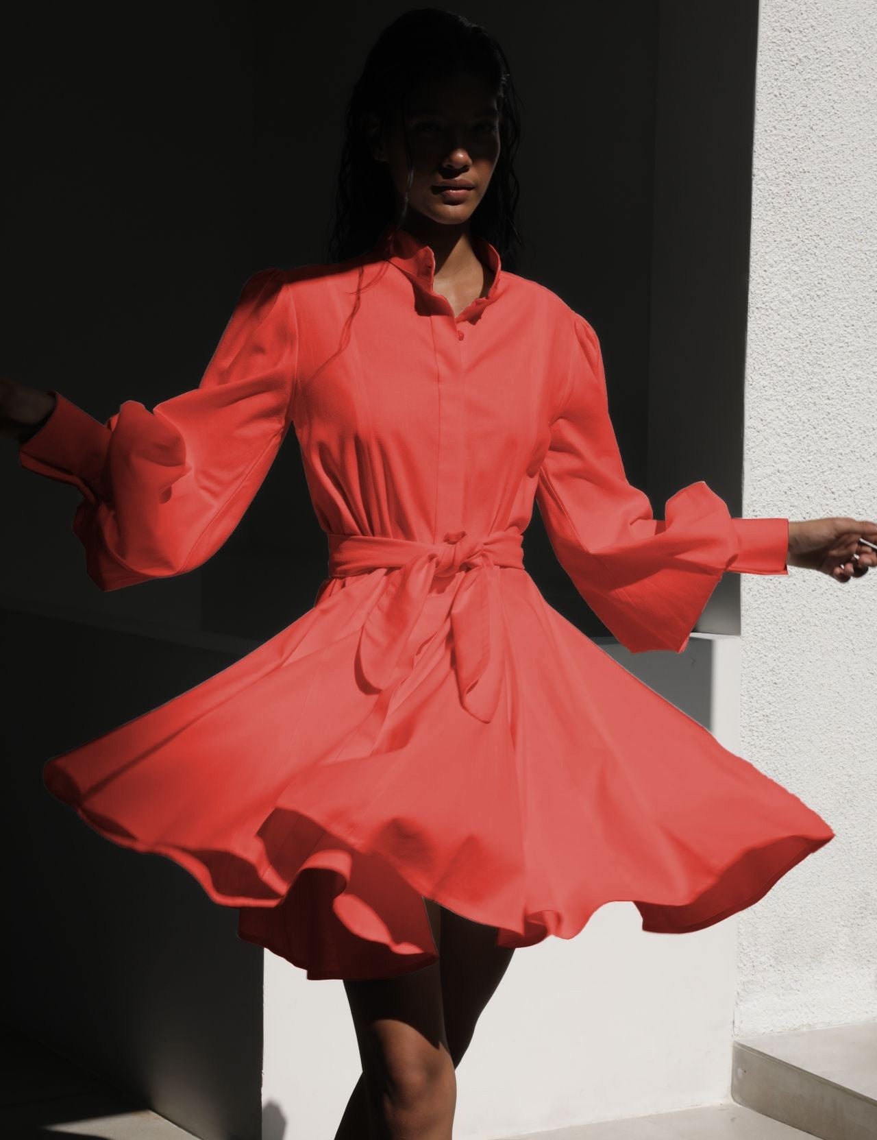 AMORIO DRESS IN CORAL - No Pise La Grama Web