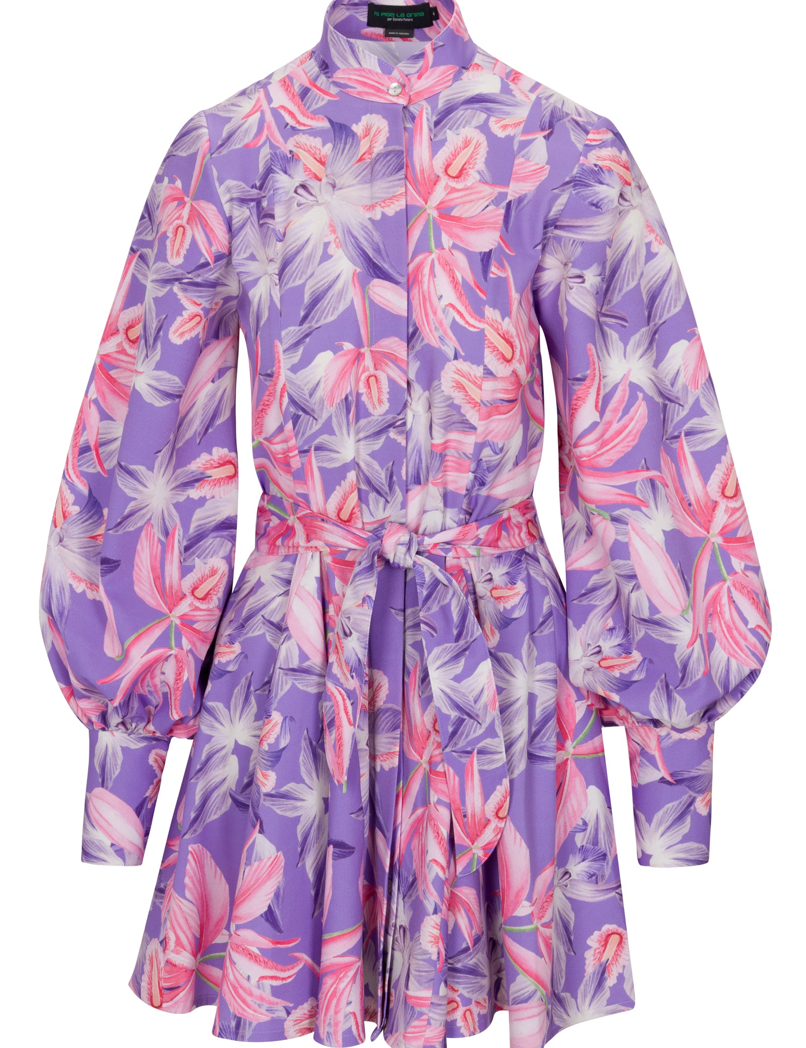 AMORIO DRESS IN ORQUIDEAS IN LAVENDER PRINT - No Pise La Grama Web