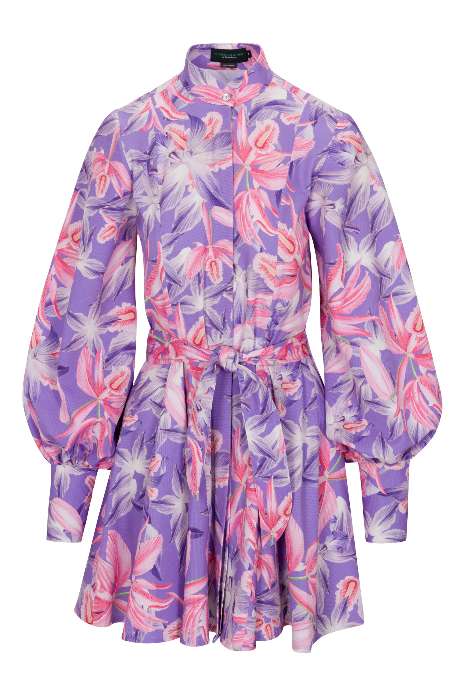 AMORIO DRESS IN ORQUIDEAS IN LAVENDER PRINT - No Pise La Grama Web