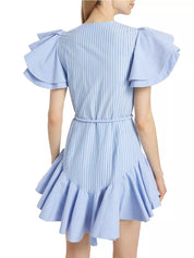 ARBOLADA DRESS IN BLUE STRIPES - No Pise La Grama Web