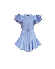 ARBOLADA DRESS IN BLUE STRIPES - No Pise La Grama Web