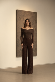 ARGENTO BODYSUIT IN MAROON