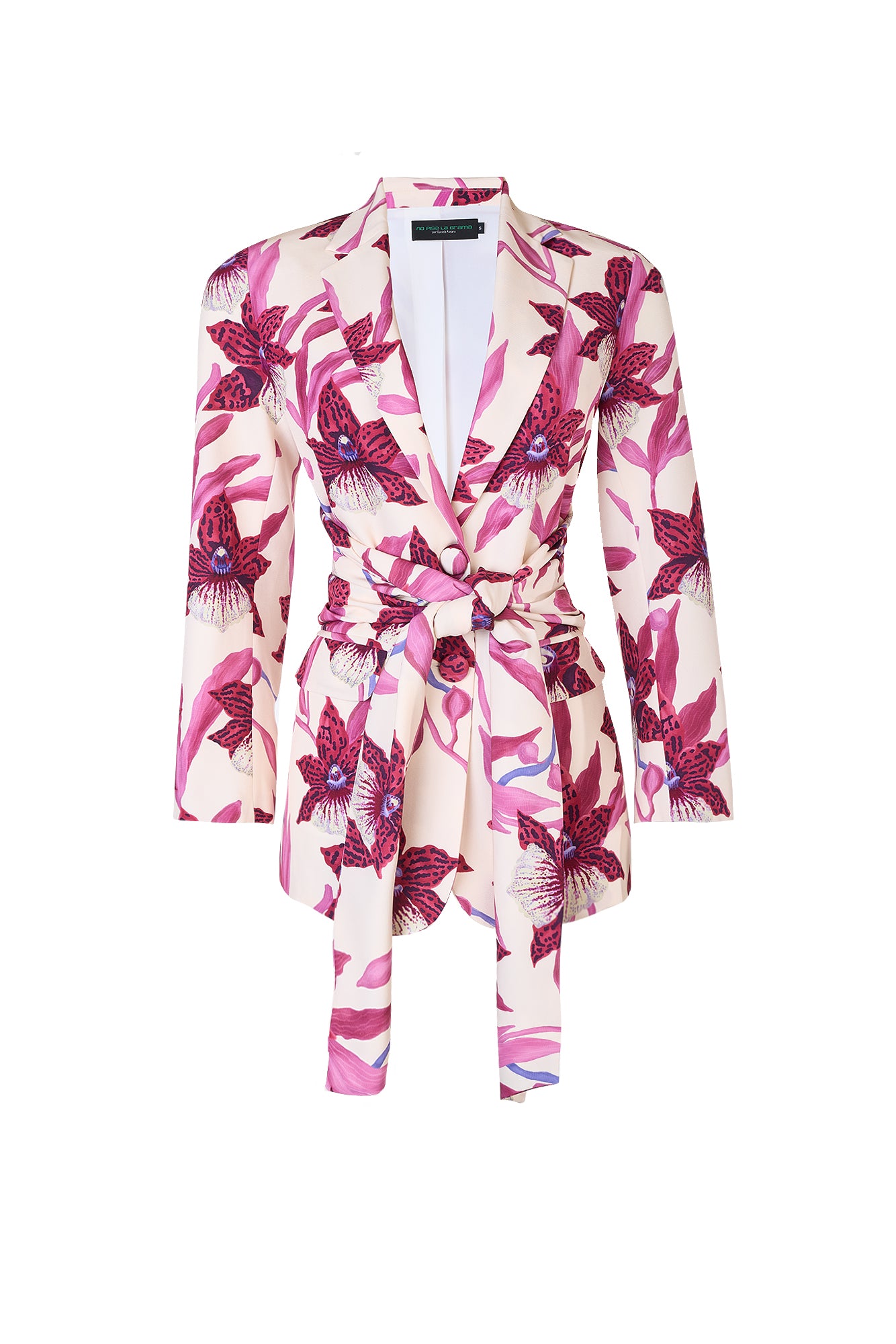 ATENEA TAILORED JACKET SUIT IN BORDEAUX VENEZUELA PRINT