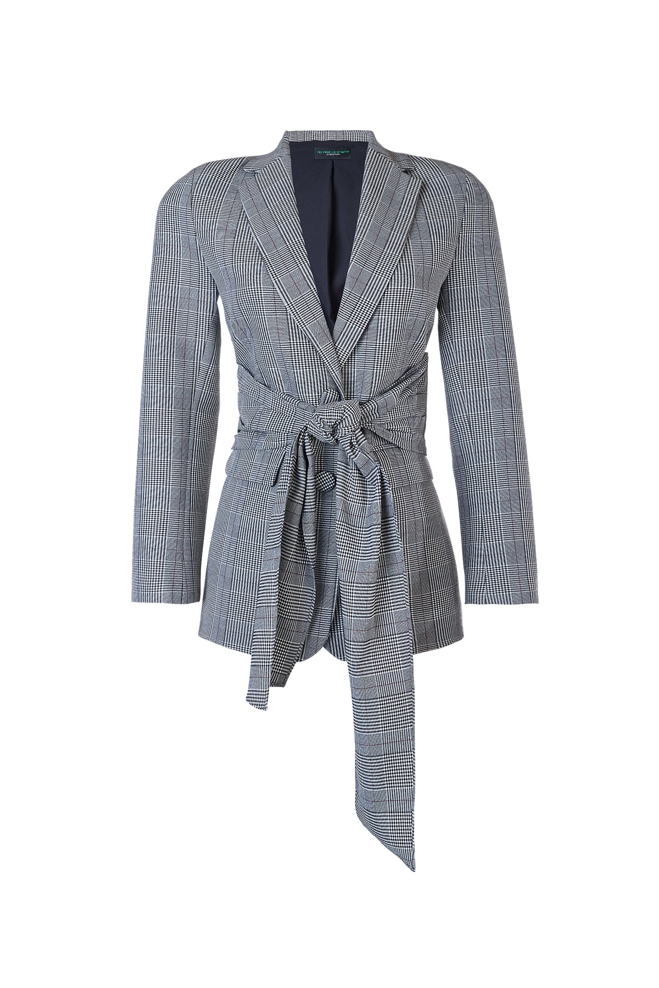 ATENEA TAILORED JACKET SUIT IN GREY PLAID