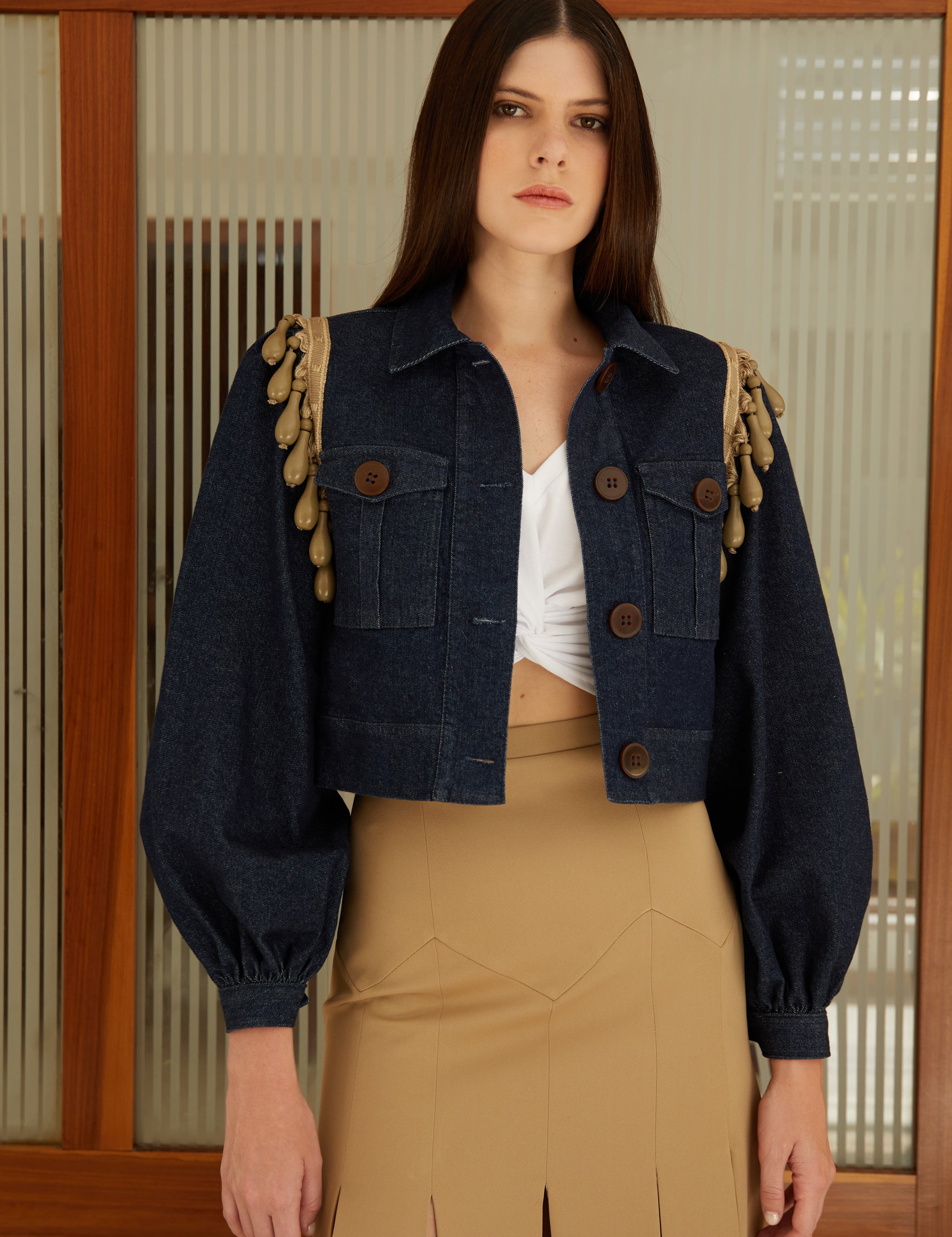 AVILA JACKET IN NAVY DENIM - No Pise La Grama Web