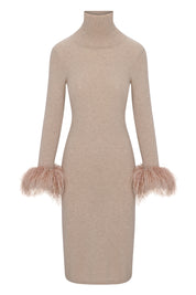 AVIS SWEATER DRESS IN SOFT TAN - No Pise La Grama Web