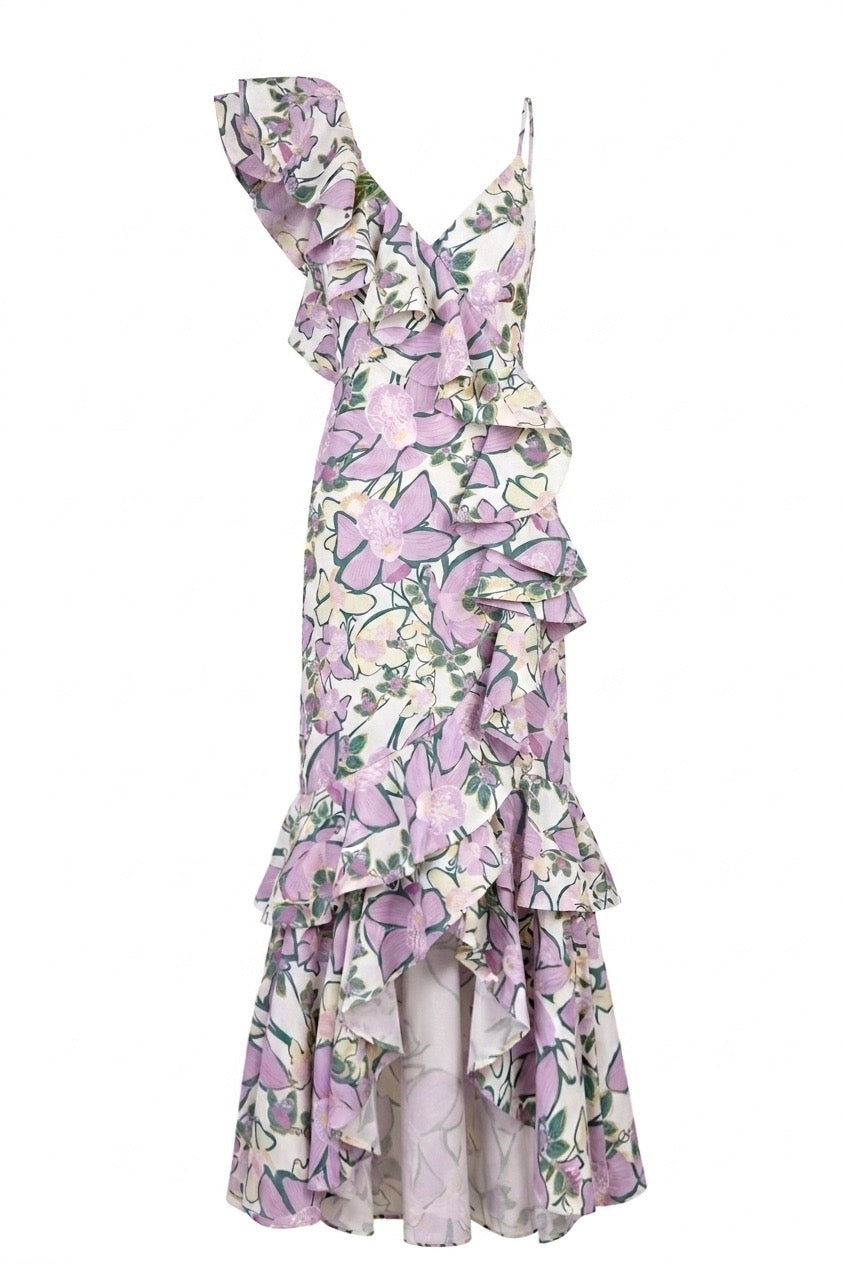 AZALEA DRESS IN ORQUIDEA DE SAL PRINT