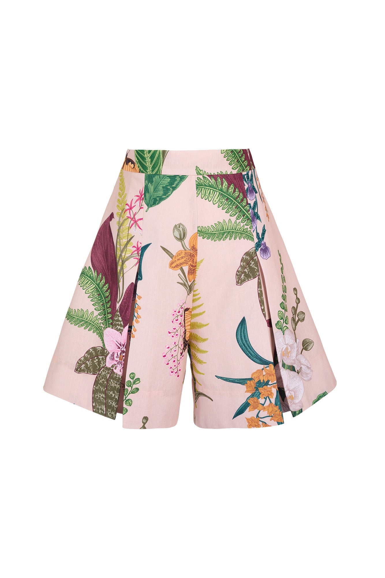 PERLA SHORT IN JARDIN PRINT SOFT KHAKI