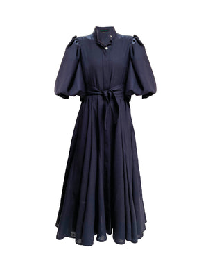 BROMELIA DRESS IN NAVY