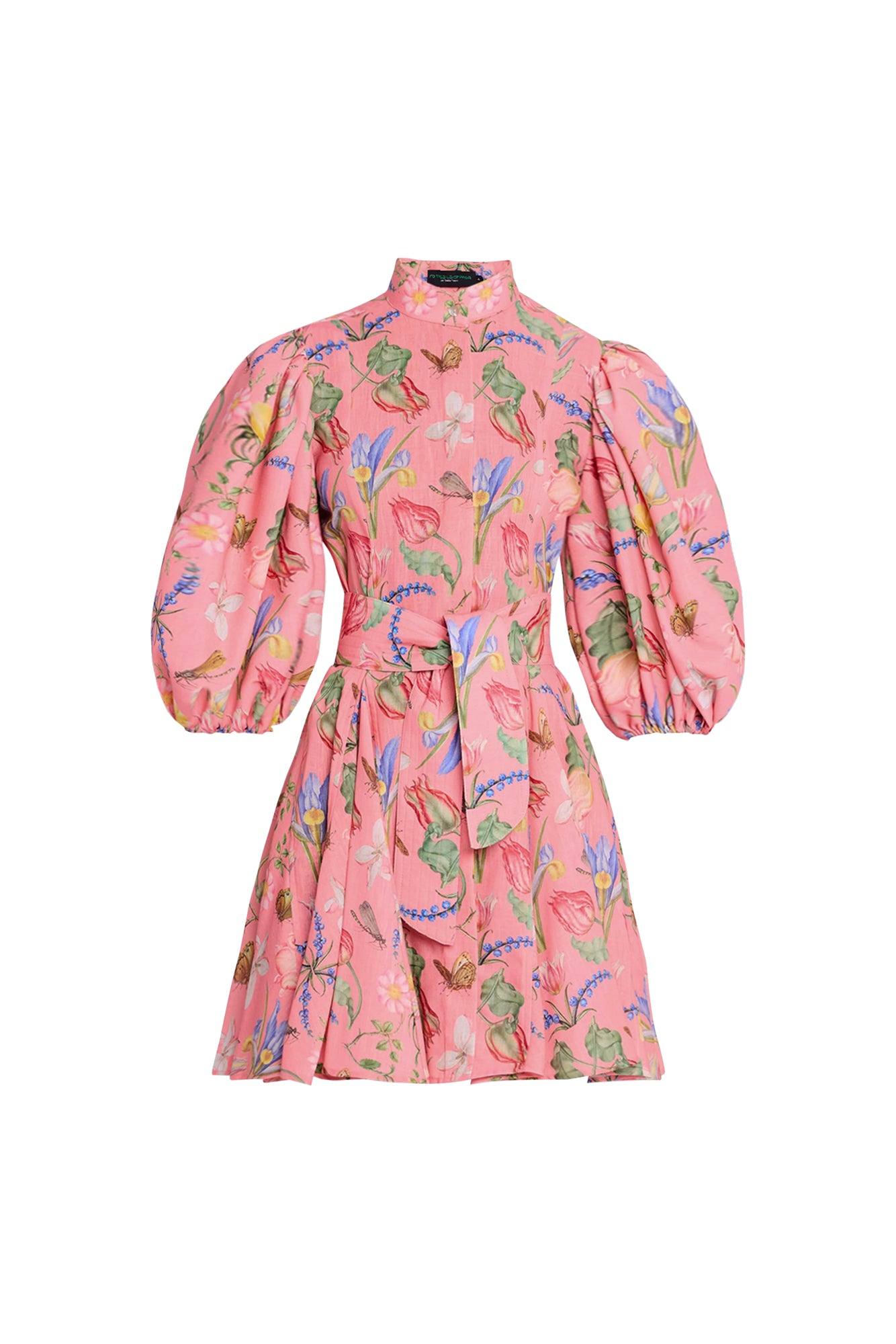 BROMELIA DRESS MINI IN TULIPAN CORAL PRINT