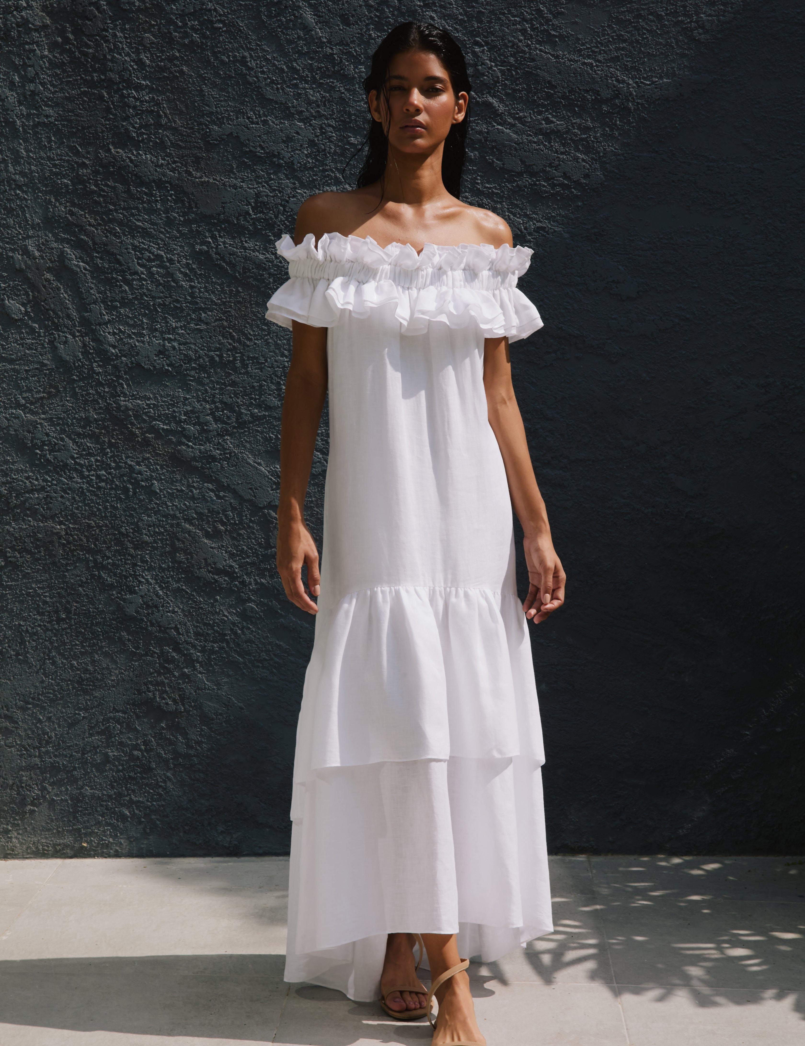 ESCONDIDA DRESS IN WHITE - No Pise La Grama Web