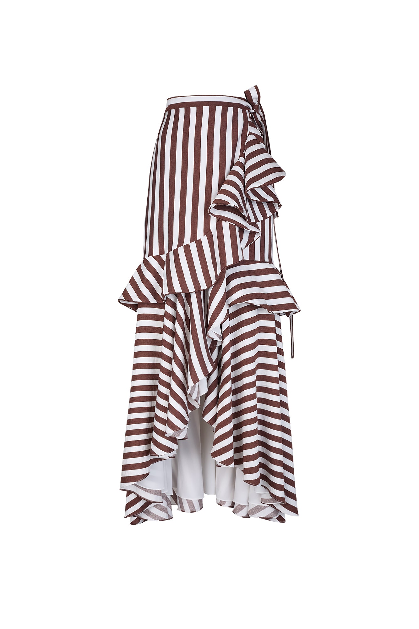 COSTANERA SKIRT IN MAROON STRIPES