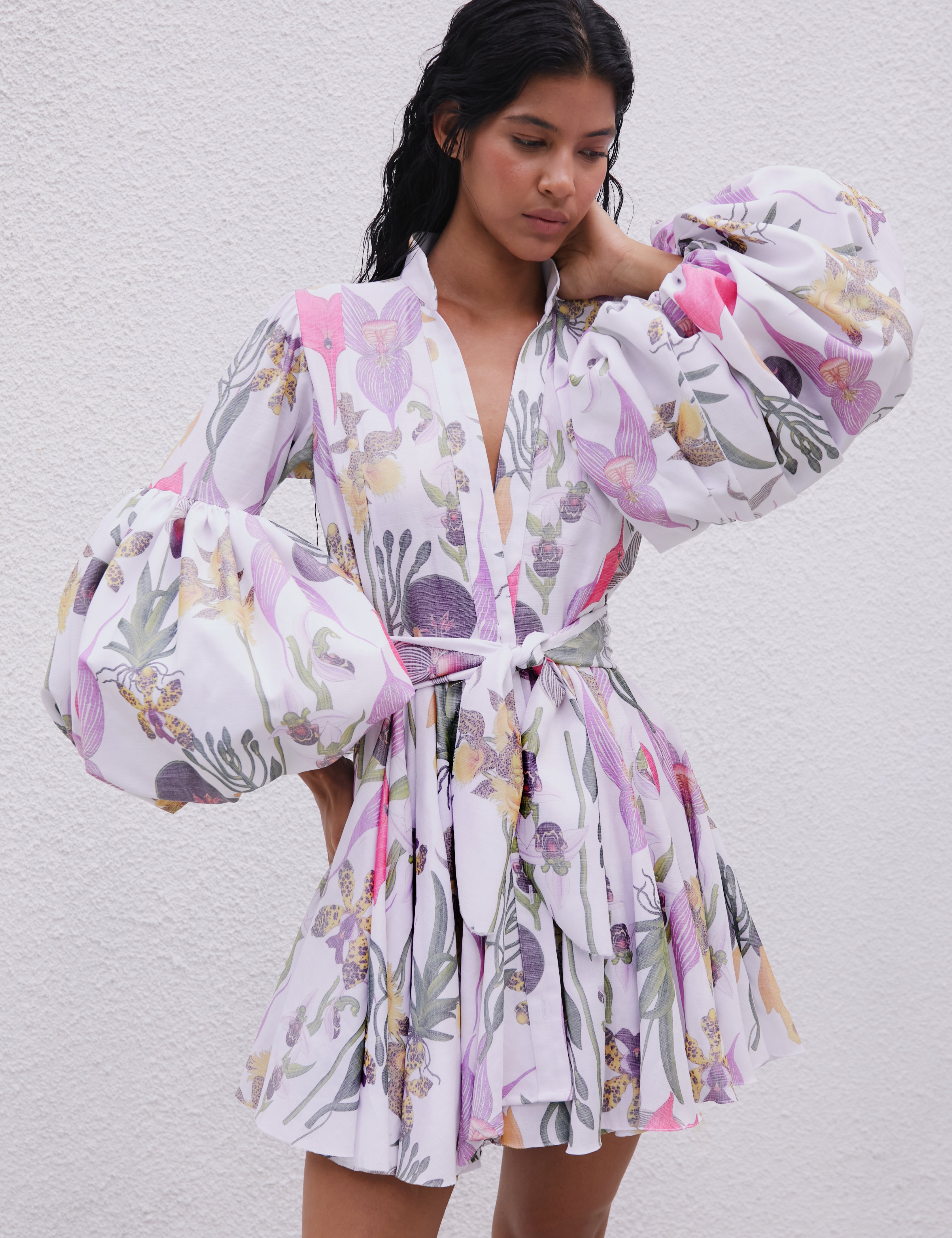 CARTA Y LETRA DRESS IN BOTANICA WHITE PRINT - No Pise La Grama Web