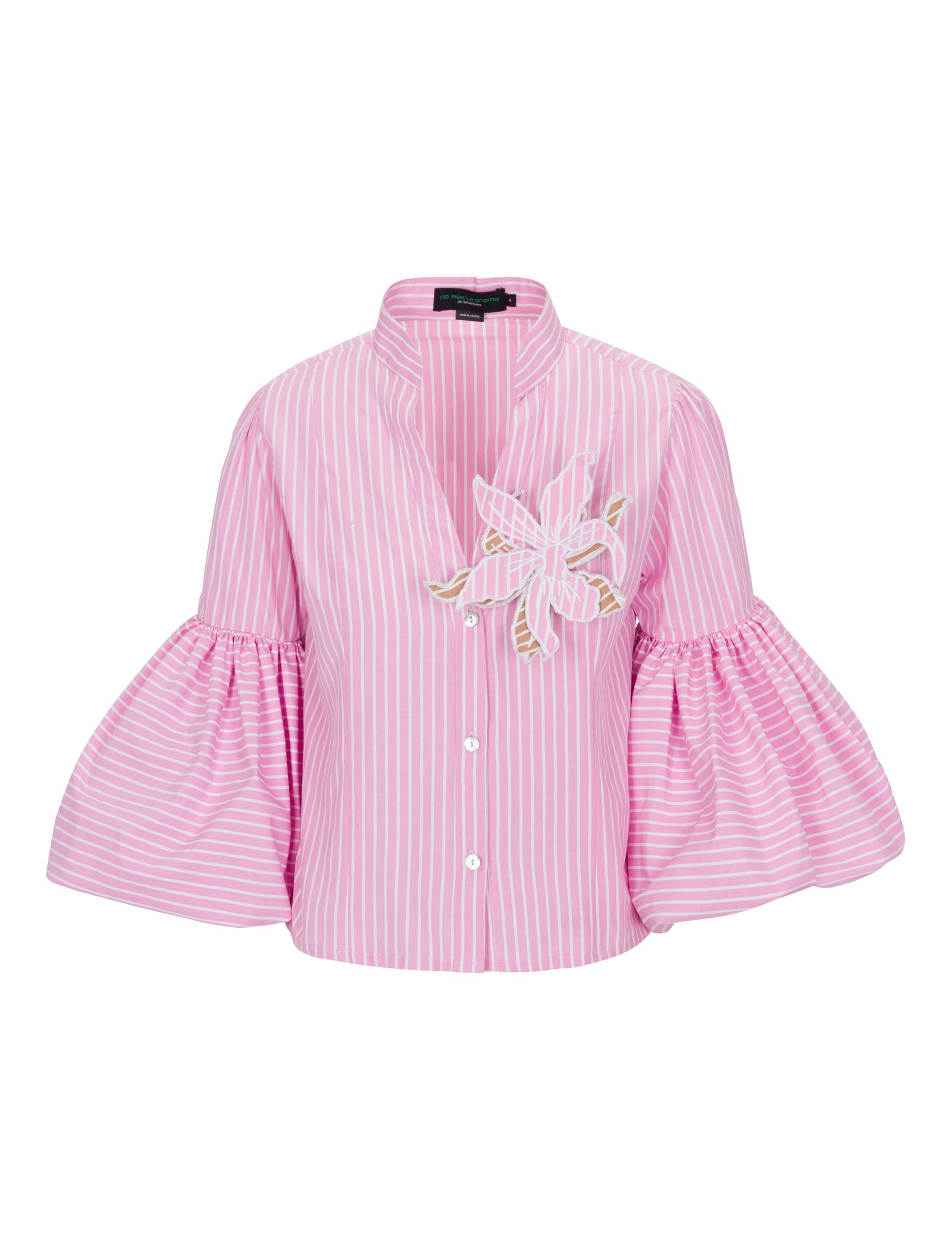 CARTA Y LETRA SHIRT IN PINK STRIPES - No Pise La Grama Web