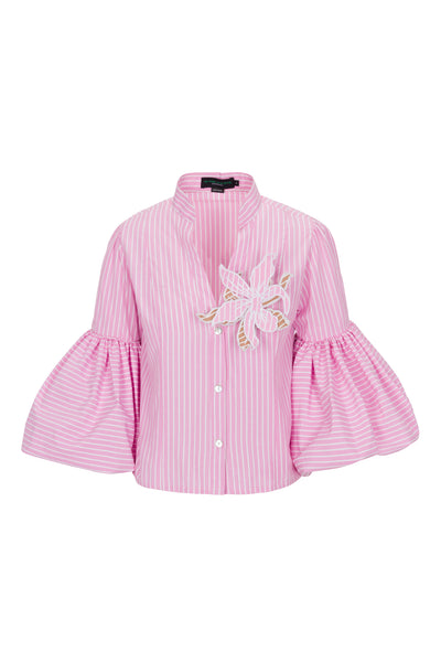 CARTA Y LETRA SHIRT IN PINK STRIPES – No Pise La Grama Web