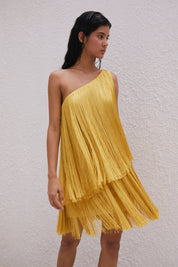 CASCADA MINI DRESS IN YELLOW GOLD - No Pise La Grama Web