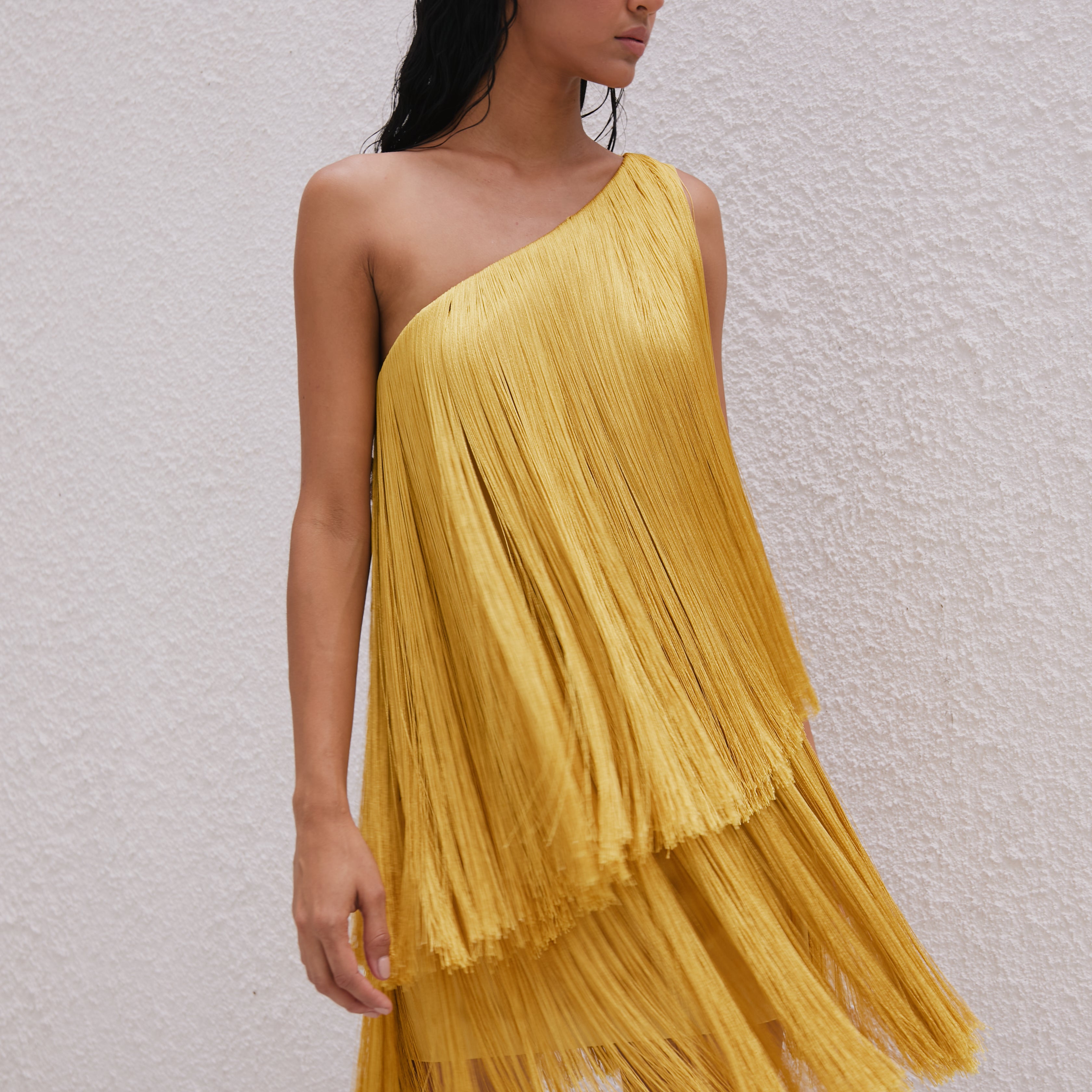 CASCADA MINI DRESS IN YELLOW GOLD - No Pise La Grama Web