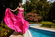 LA JULIETA DRESS IN FUCHSIA - No Pise La Grama Web