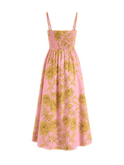 VENETA DRESS IN SUNLIT PINK PRINT