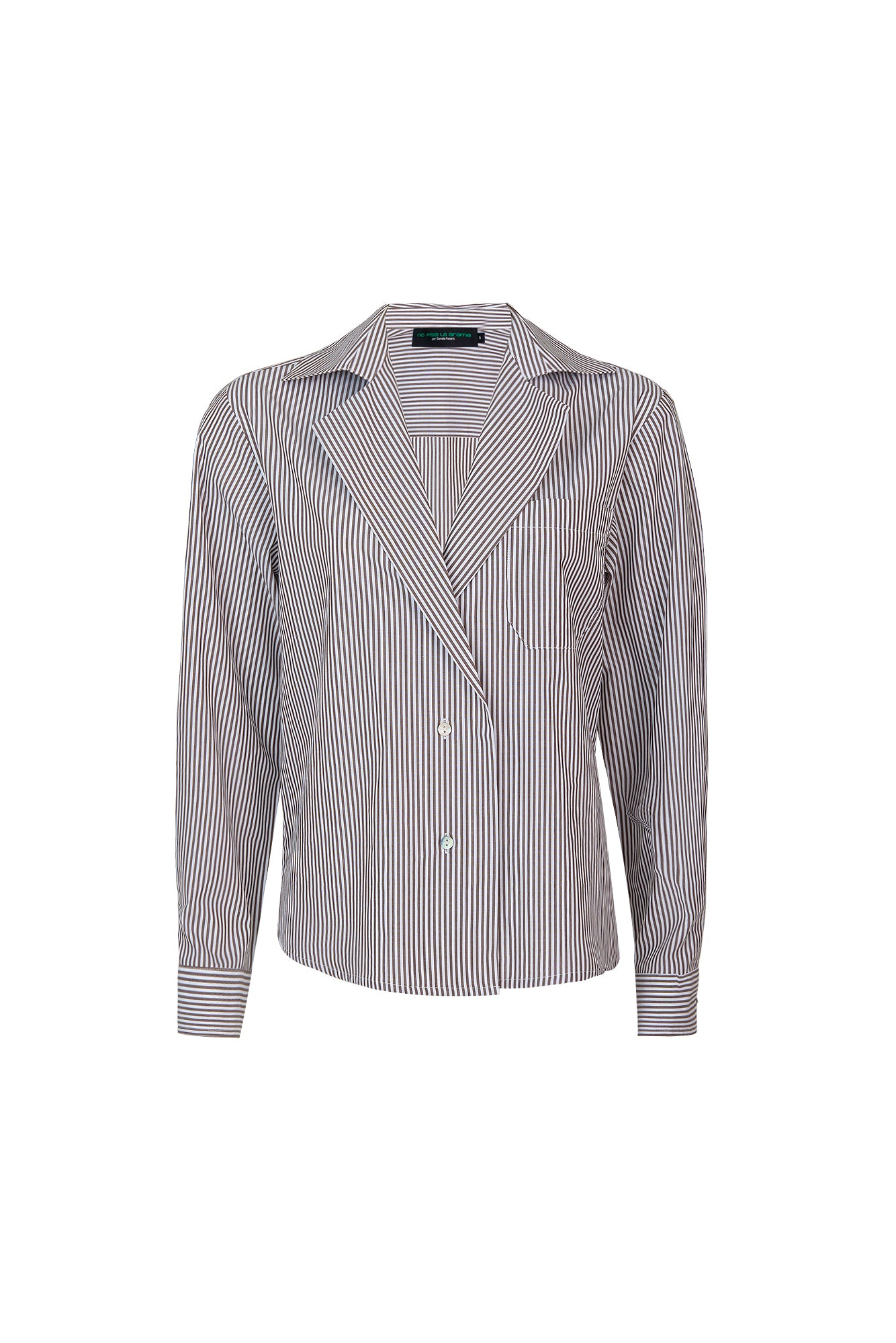 DANIELA SHIRT MAROON AND WHITE STRIPES