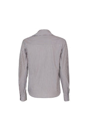 DANIELA SHIRT MAROON AND WHITE STRIPES