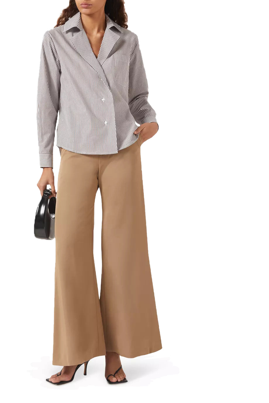 DANIELA SHIRT MAROON AND WHITE STRIPES