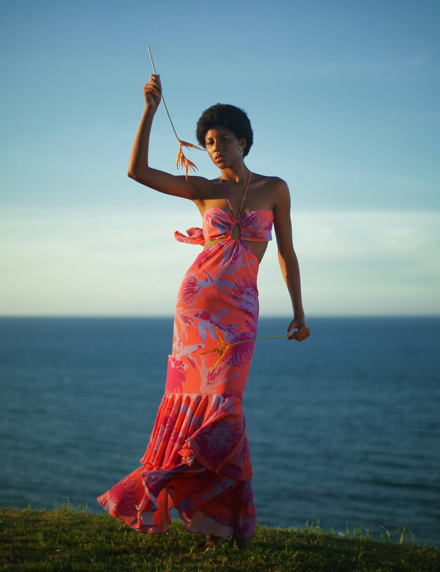 ESPUMA DE MAR DRESS IN VENEZUELA CORAL PRINT - No Pise La Grama Web