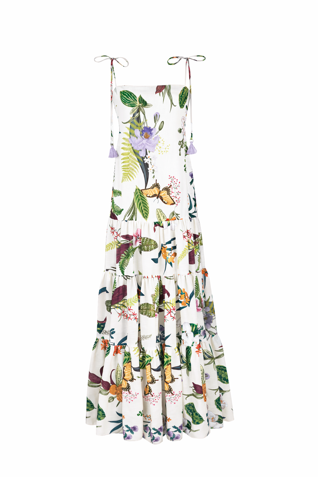 GAZPACHO DRESS IN JARDIN PRINT OFF WHITE