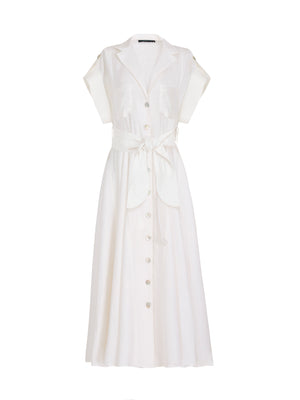 GUAYABA MIDI DRESS IN OFF WHITE