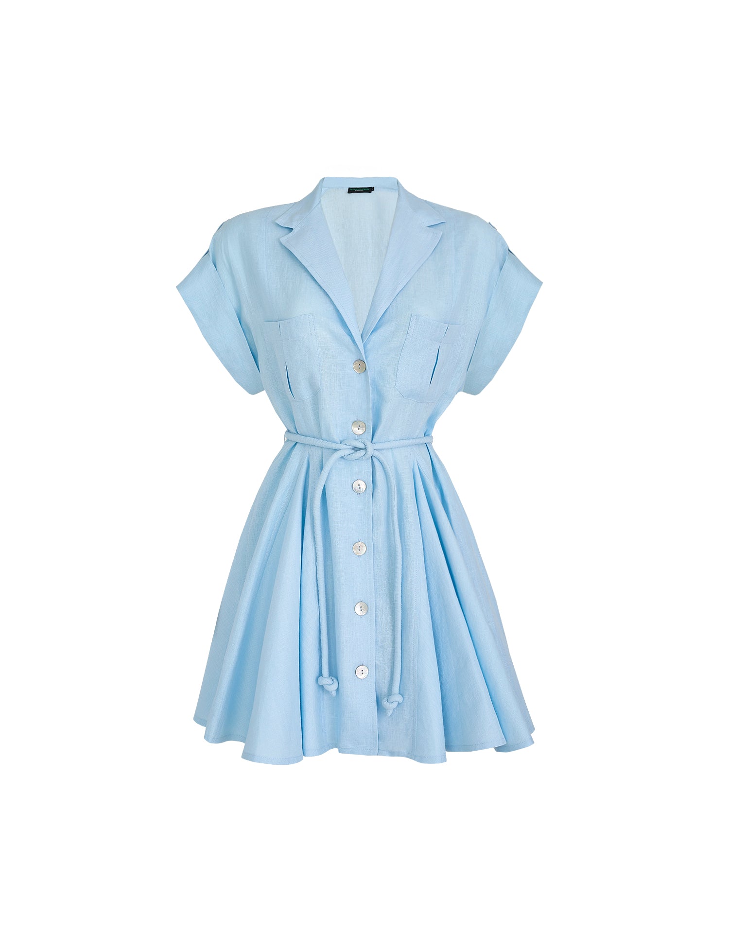 GUAYABA MINI DRESS IN BABY BLUE - No Pise La Grama Web
