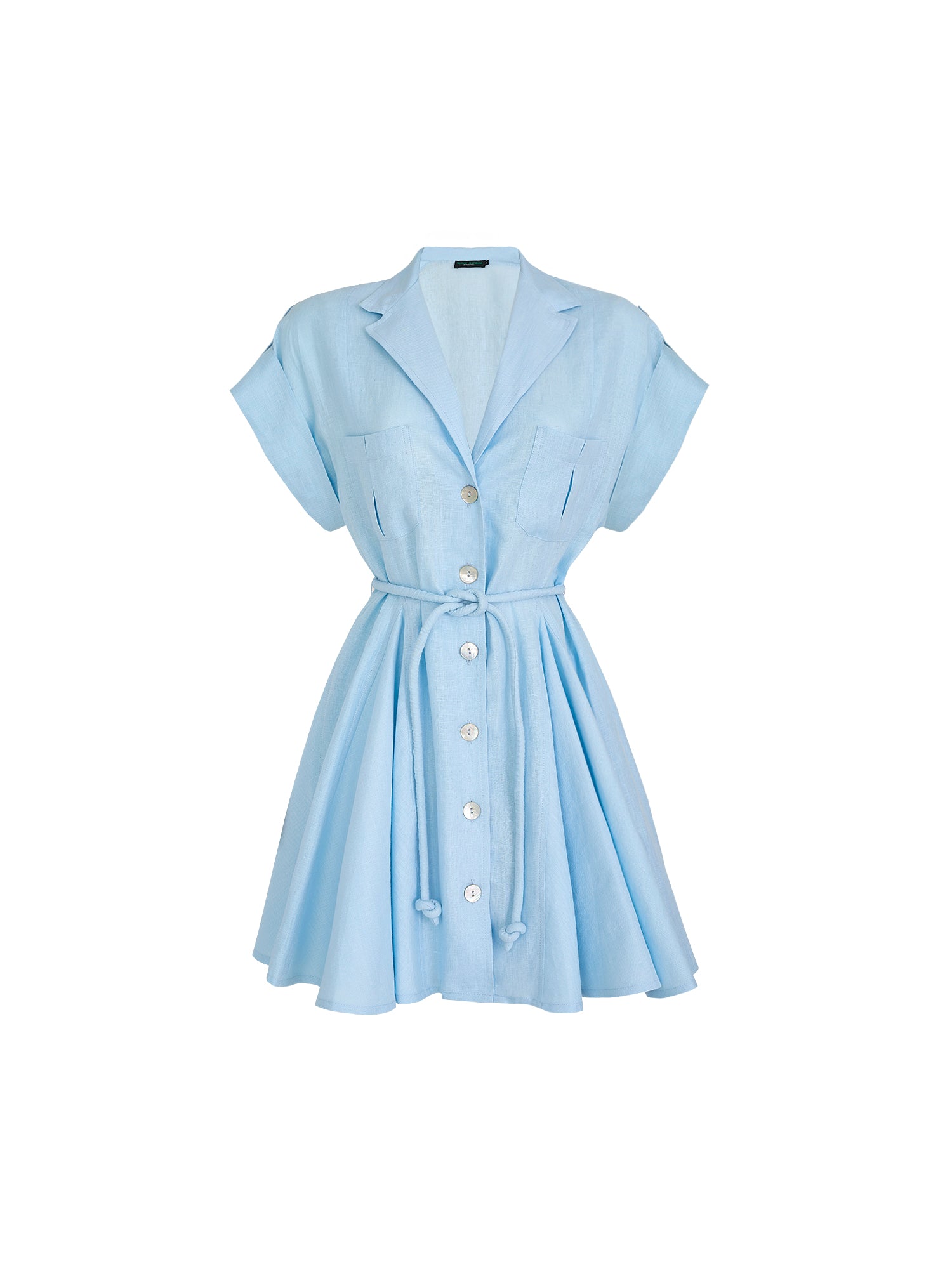 GUAYABA MINI DRESS IN BABY BLUE - No Pise La Grama Web