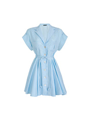 GUAYABA MINI DRESS IN BABY BLUE - No Pise La Grama Web