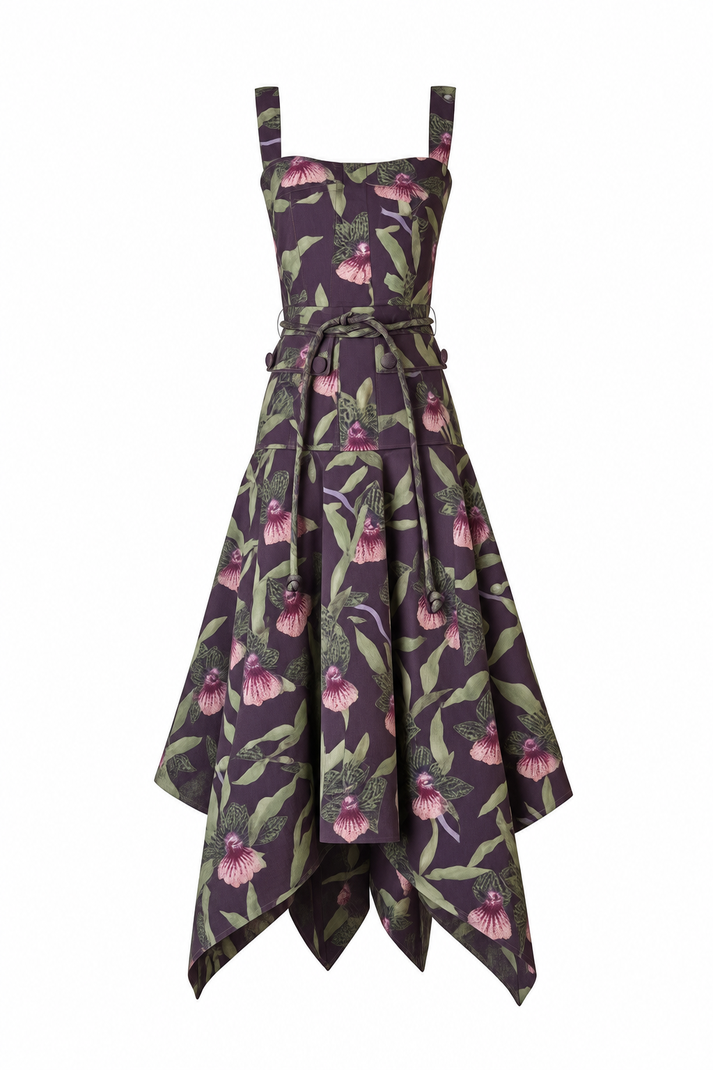 GUANABANA DRESS IN MAROON VENEZUELA PRINT
