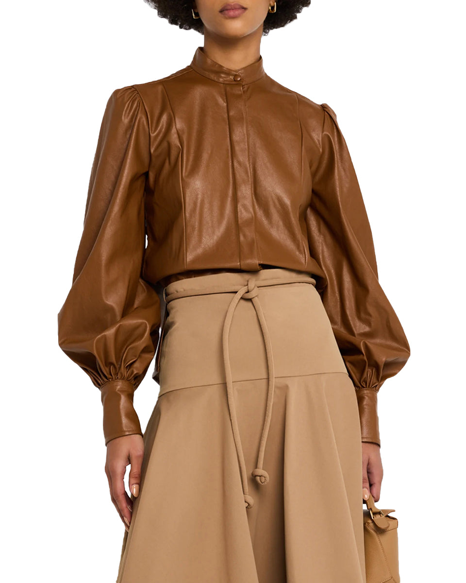 HOLA SHIRT IN CARAMEL