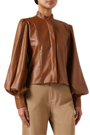 HOLA SHIRT IN CARAMEL