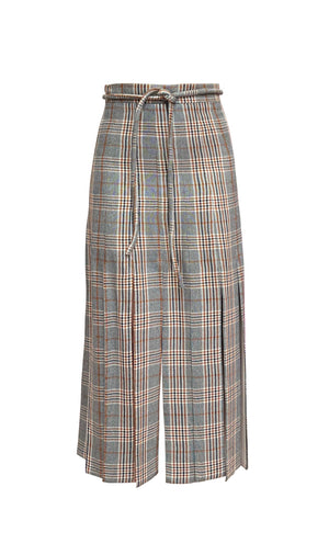 FLORA SKIRT IN GREY PLAID - No Pise La Grama Web