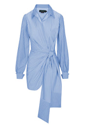 FILOSOFIA DRESS IN BLUE STRIPES - No Pise La Grama Web