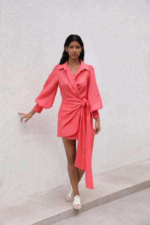 FILOSOFIA DRESS IN CORAL