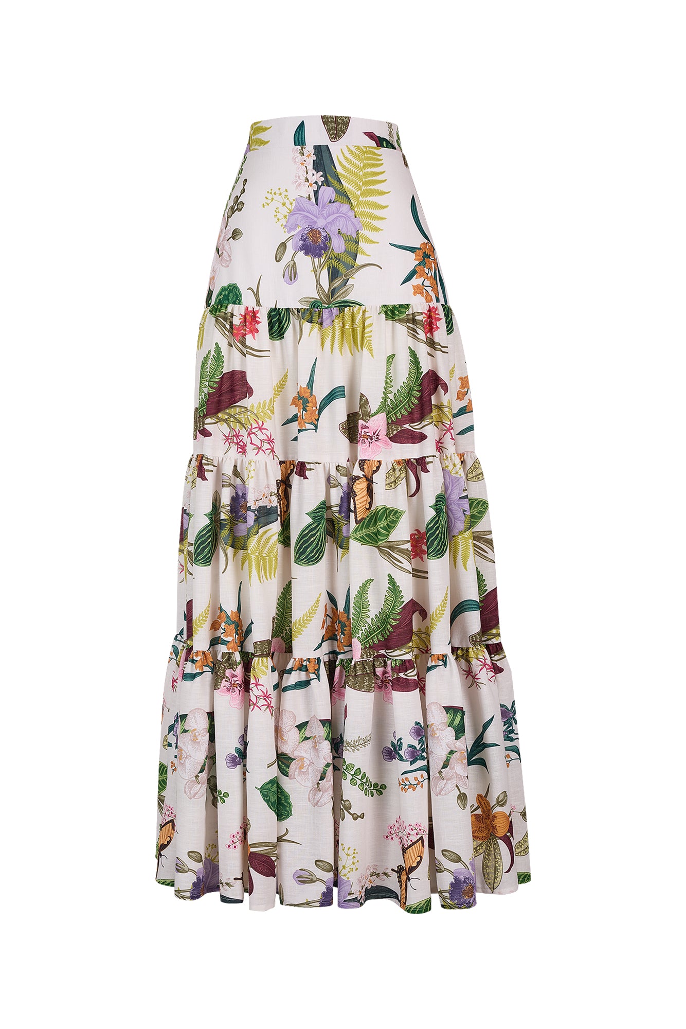 JULIETA SKIRT IN JARDIN PRINT OFF WHITE