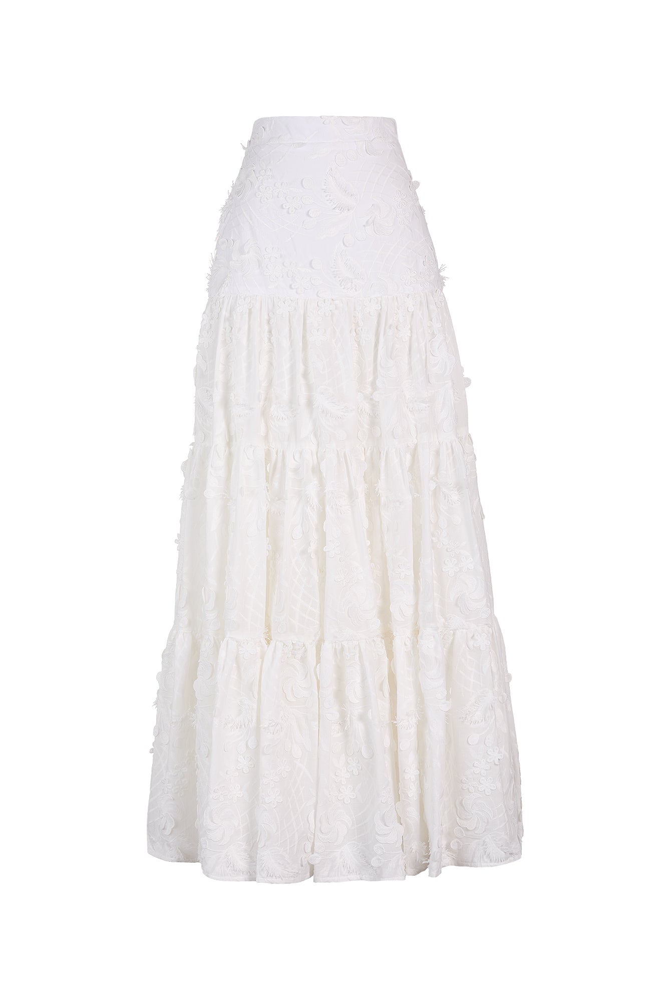JULIETA SKIRT IN EMBROIDERY GARDEN OFF WHITE