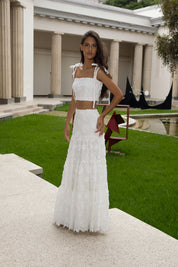 JAZMIN TOP IN EMBROIDERY GARDEN OFF WHITE