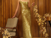LUCIERNAGA DRESS IN GOLD SEQUINS - No Pise La Grama Web