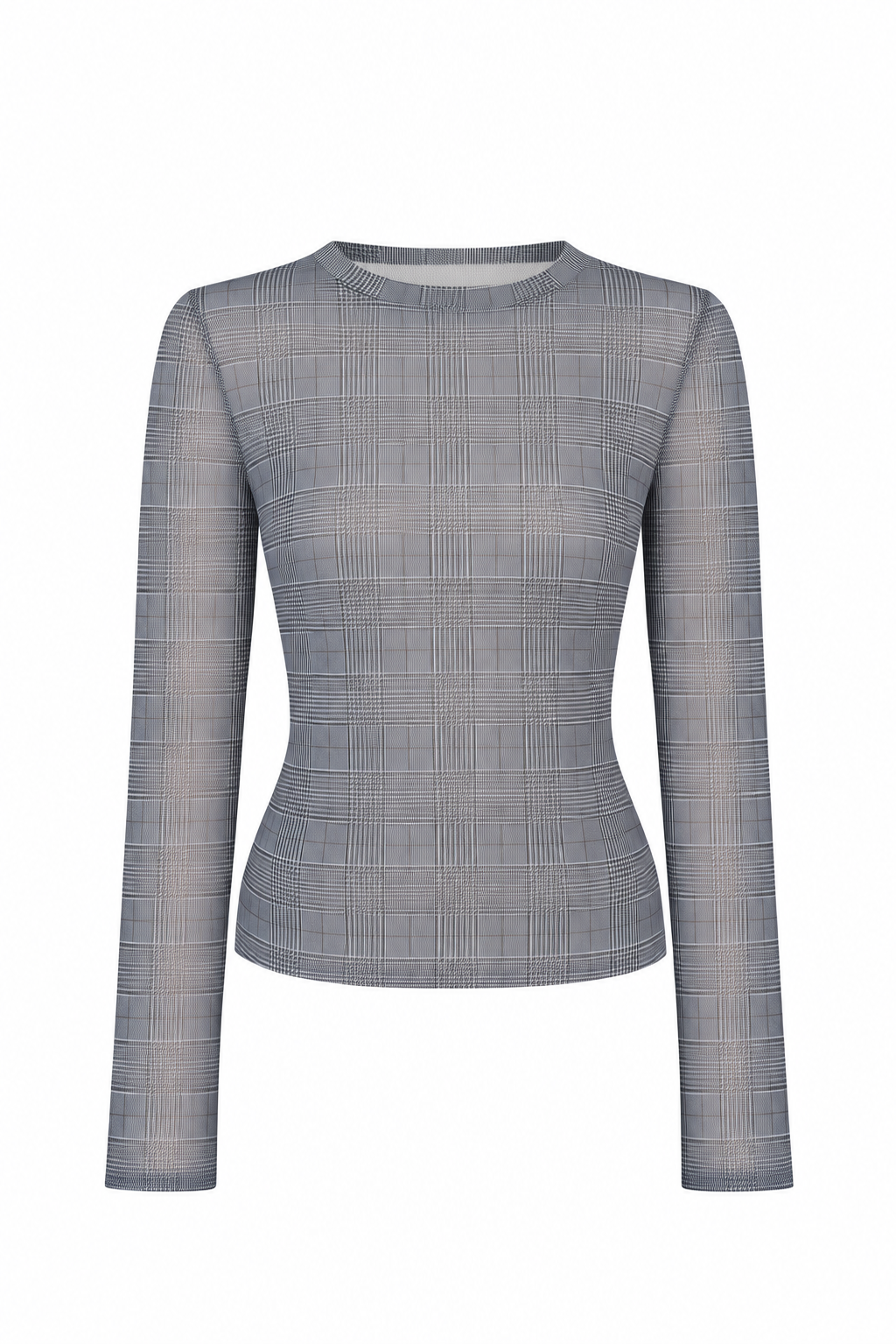 MORROCOY TOP IN GREY PLAID