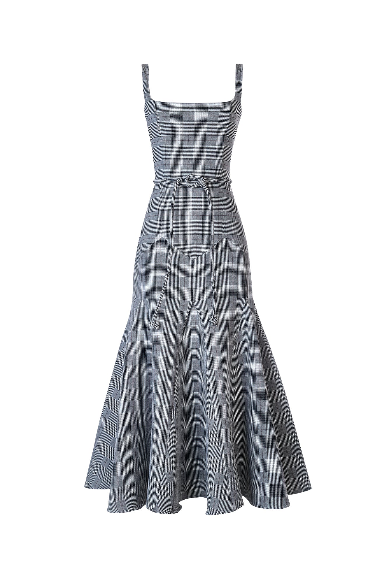 MARACA DRESS IN GREY PLAID