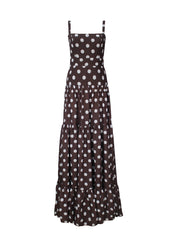 MARANTA DRESS IN MAROON POLKA DOTS